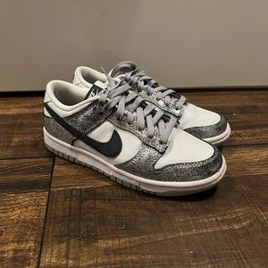Metallic Nike dunk lows